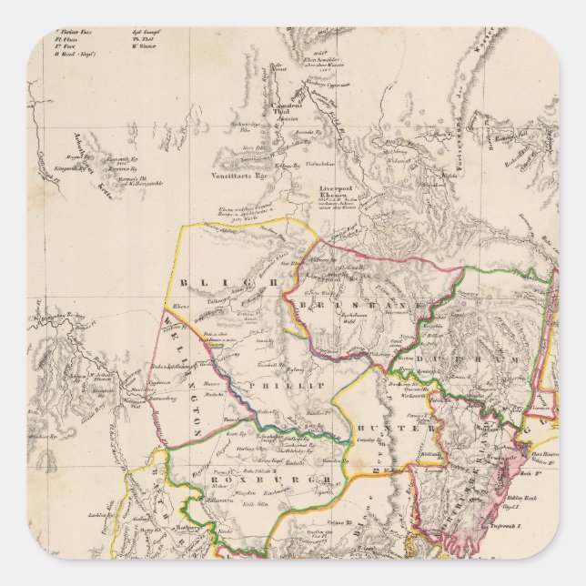 Pegatina Cuadrada Australia (Anverso)