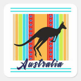 Pegatina Cuadrada Australia