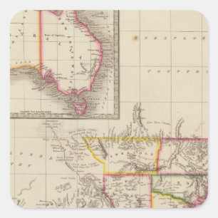 Pegatina Cuadrada Australia 2