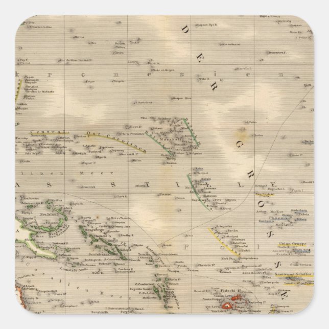 Pegatina Cuadrada Australia 4 (Anverso)