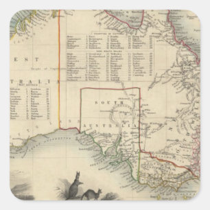 Pegatina Cuadrada Australia 5