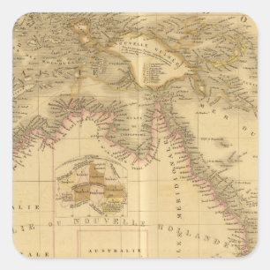 Pegatina Cuadrada Australia 8