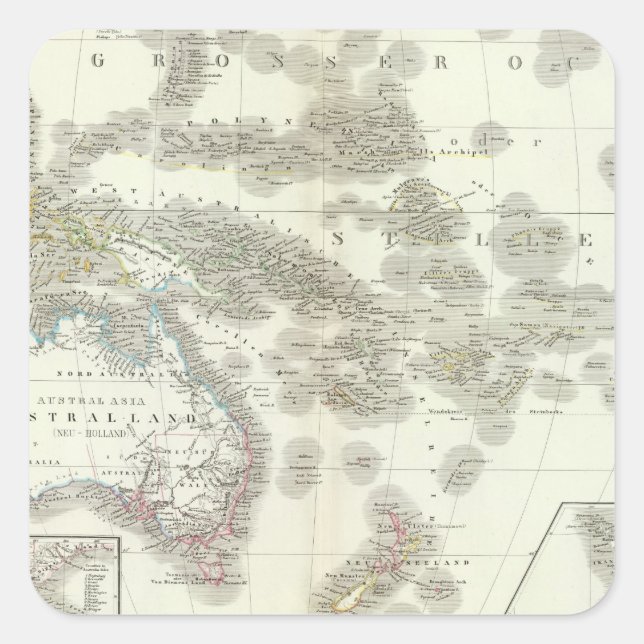 Pegatina Cuadrada Australia - Australia (Anverso)