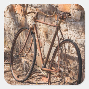 Pegatina Cuadrada Australia, Clare Valley, Sevenhill, bicicleta anti