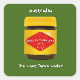 Pegatina Cuadrada Australia Great Southern Land