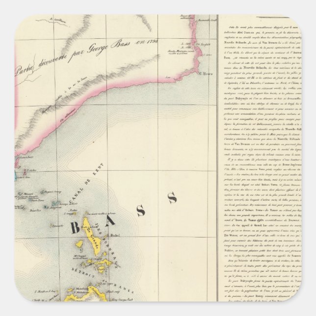 Pegatina Cuadrada Australia no 57 (Anverso)