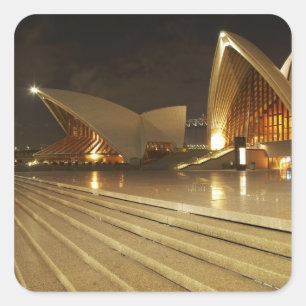 Pegatina Cuadrada Australia, Nueva Gales del Sur, Sidney, Ópera de S