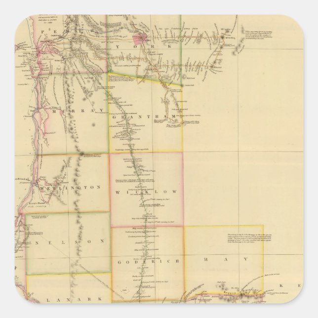 Pegatina Cuadrada Australia Occidental (Anverso)