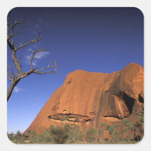 Pegatina Cuadrada Australia, Parque Nacional Uluru Kata Tjuta, Uluru