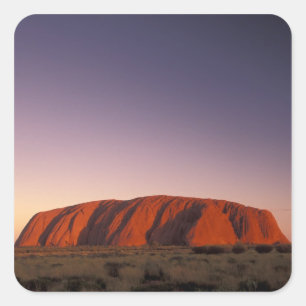 Pegatina Cuadrada Australia, Parque Nacional Uluru Kata Tjuta, Uluru
