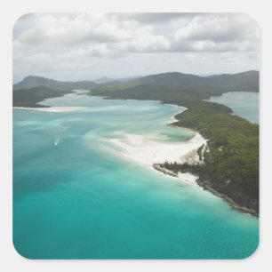 Pegatina Cuadrada Australia, Queensland, Costa de Whitsunday, 2