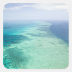 Pegatina Cuadrada Australia, Queensland, Costa de Whitsunday, Gran