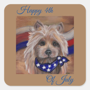 PEGATINA CUADRADA AUSTRALIAN TERRIER