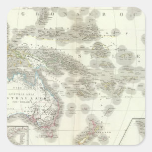 Pegatina Cuadrada Australien - Australia