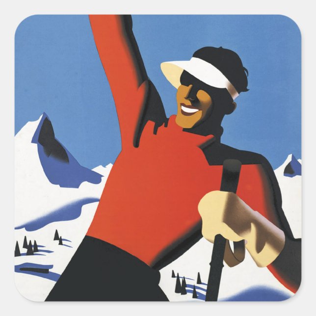 Pegatina Cuadrada Austria (Anverso)