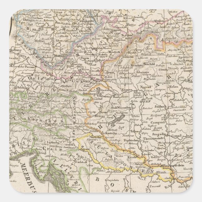 Pegatina Cuadrada Austria (Anverso)