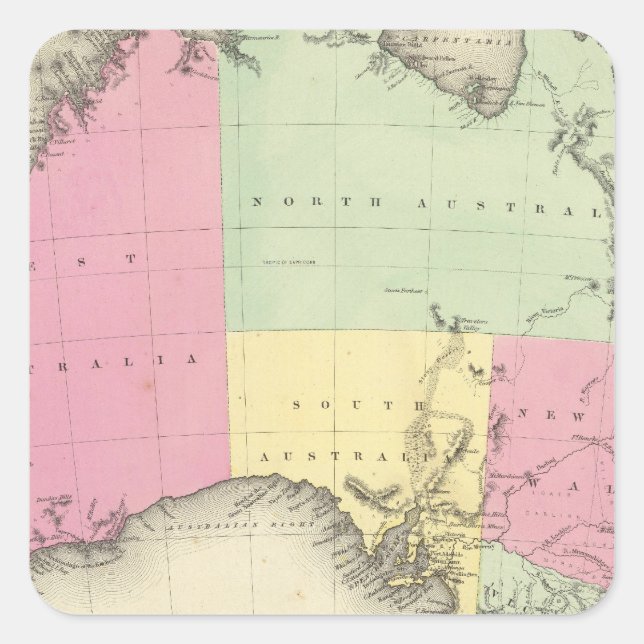 Pegatina Cuadrada Austria 3 (Anverso)