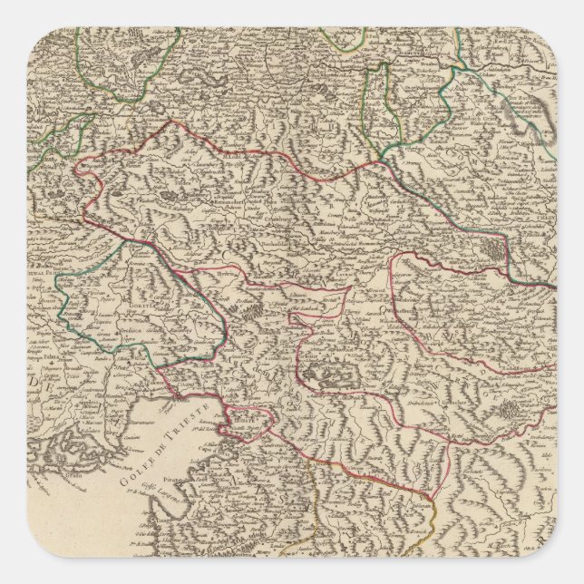 Pegatina Cuadrada Austria 4 (Anverso)