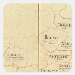 Pegatina Cuadrada Austria y República Checa