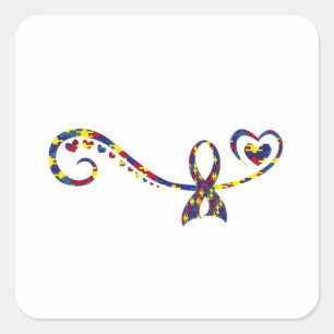 Pegatina Cuadrada Autismo