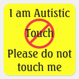 Pegatina Cuadrada Autismo Sin Alerta Médica Contactante