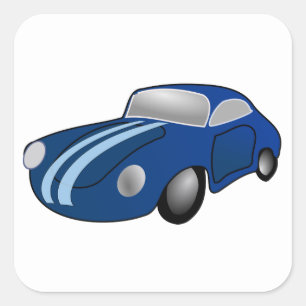Pegatina Cuadrada Auto clásico