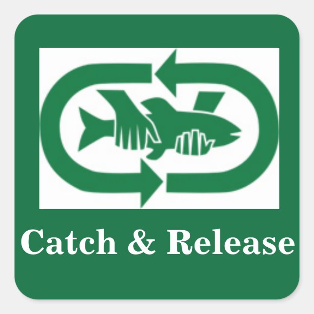 Pegatina Cuadrada Autoadhesivo “Lucha libre y Release " (Anverso)
