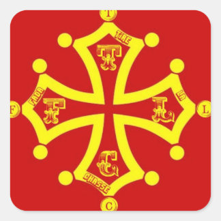 Pegatina Cuadrada autoadhesivo TLCF Cruz OC