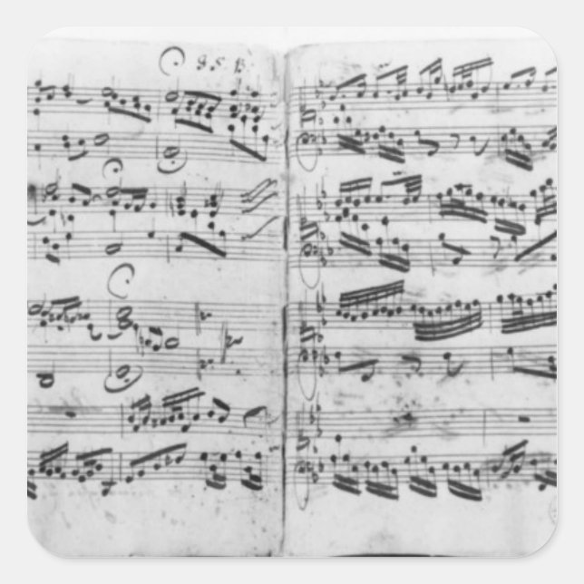 Pegatina Cuadrada Autografo de la partita 'Sei gegruesset (Anverso)