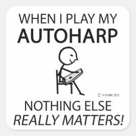 Pegatina Cuadrada Autoharp Nothing Else Matters