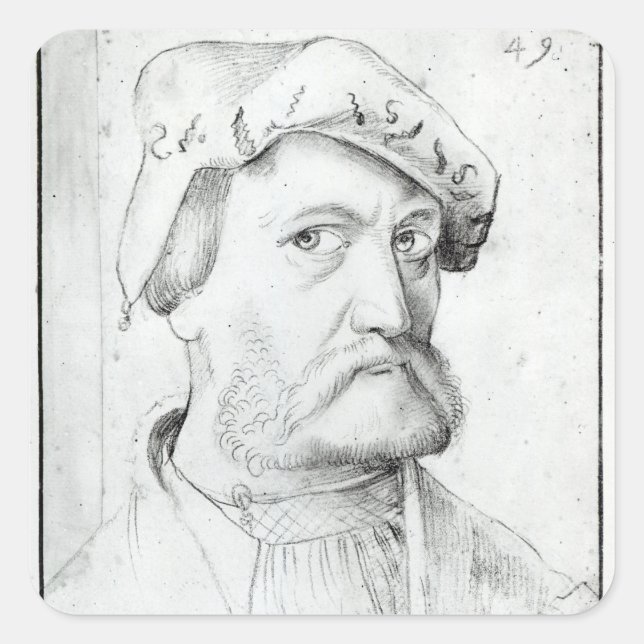 Pegatina Cuadrada Autoretrato (Anverso)