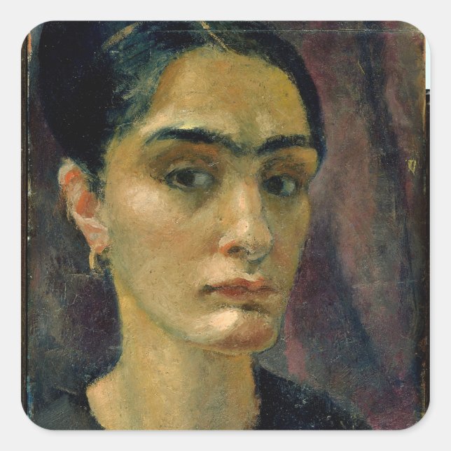 Pegatina Cuadrada Autoretrato (Anverso)