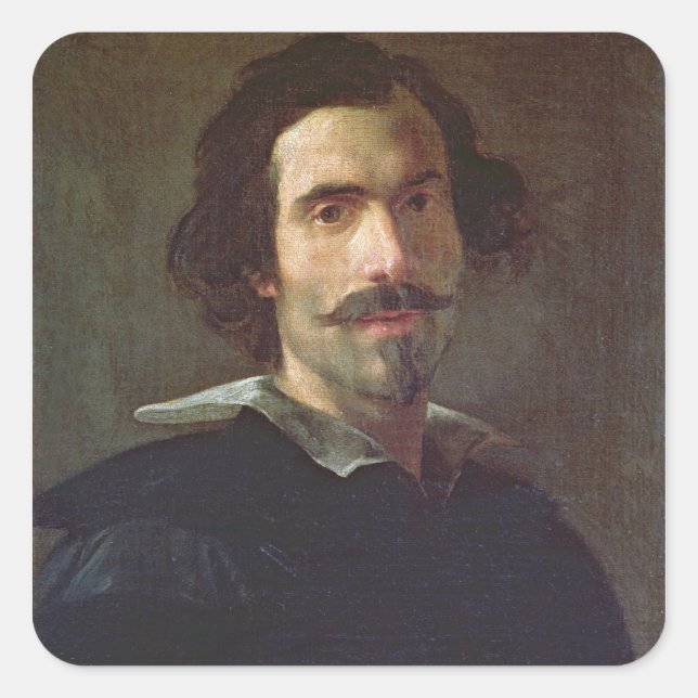 Pegatina Cuadrada Autoretrato (Anverso)