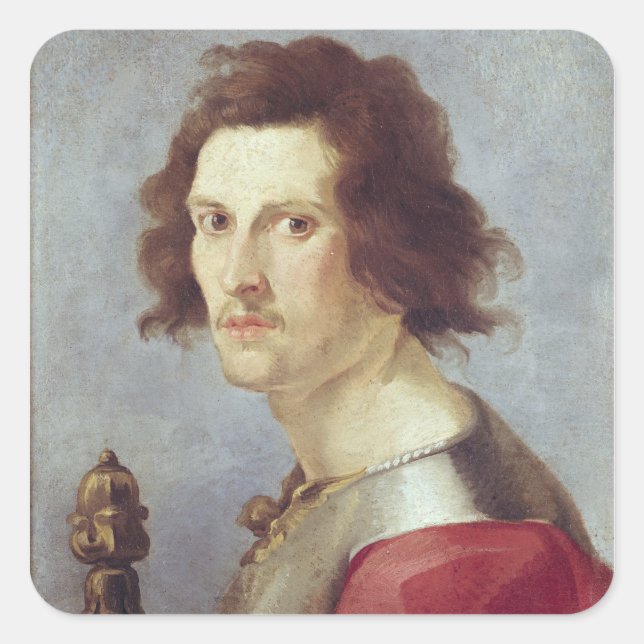 Pegatina Cuadrada Autoretrato (Anverso)