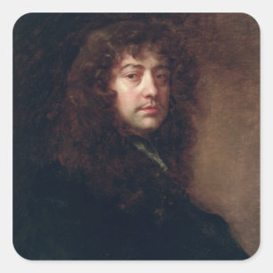 Pegatina Cuadrada Autoretrato, 1665-70 (aceite sobre lienzo)