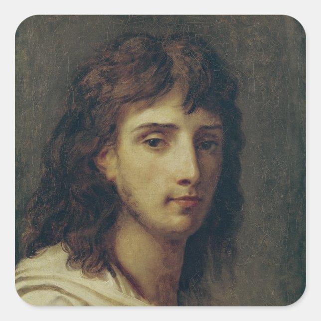 Pegatina Cuadrada Autoretrato 3 (Anverso)