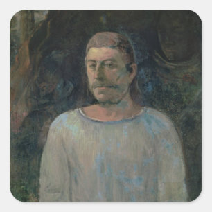 Pegatina Cuadrada Autoretrato, cerca de Golgotha, 1896 (petróleo en 