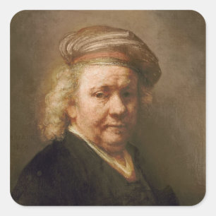 Pegatina Cuadrada Autorretrato, 1669
