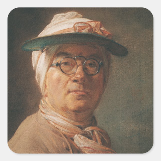 Pegatina Cuadrada Autorretrato, 1775 (Anverso)