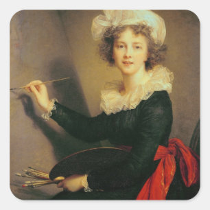 Pegatina Cuadrada Autorretrato, 1790 (aceite en lona)