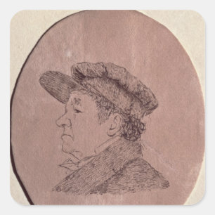 Pegatina Cuadrada Autorretrato, 1824
