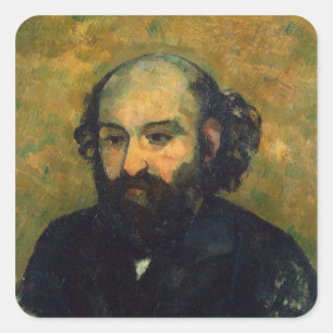 Pegatina Cuadrada Autorretrato, 1880-81
