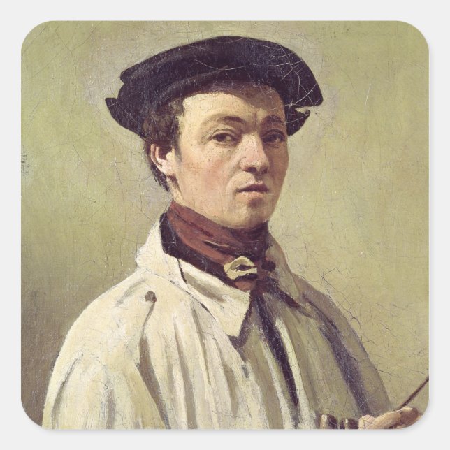 Pegatina Cuadrada Autorretrato, c.1840 (Anverso)