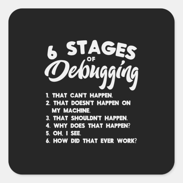 Pegatina Cuadrada Avammer 6 Etapas De Depuración (Anverso)