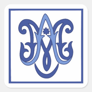 Pegatina Cuadrada Ave Maria