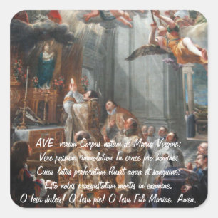 PEGATINA CUADRADA AVE VERUM CORPUS SIGNUM