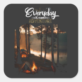 Pegatina Cuadrada Aventura en mi mente