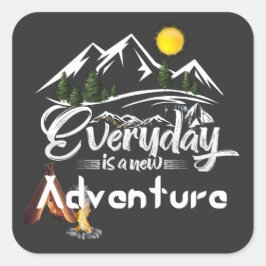 Pegatina Cuadrada Aventurándose hoy