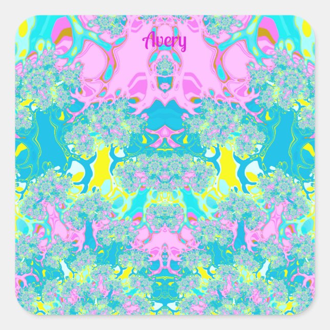 PEGATINA CUADRADA AVERY ~ PERFECCIÓN PASTEL ~ (Anverso)