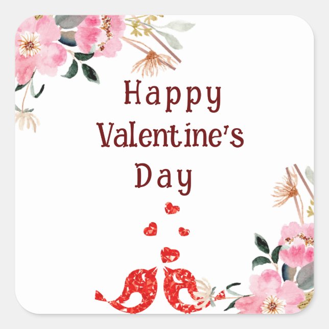 Pegatina Cuadrada Aves (Anverso)